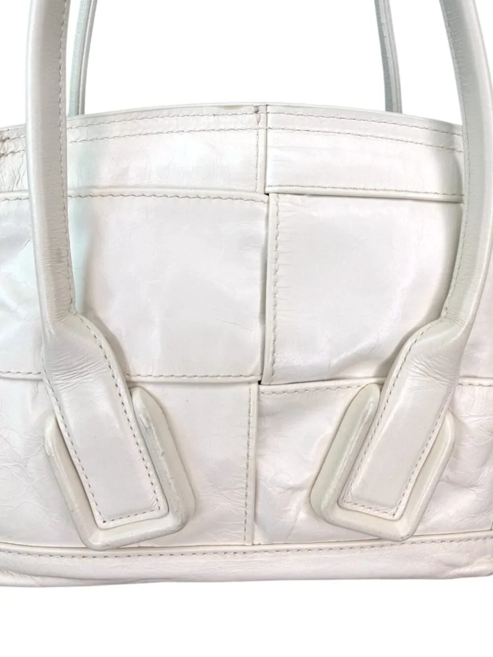 Authentic Bottega Veneta Mini White Arco Tote